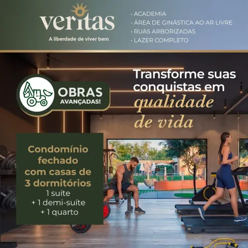 Condominio horizontal Veritas / 3 quartos próximo à Rodovia Mário Covas