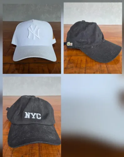 Kit 3 Bonés - NY / Lacoste / NYC | Estilo Casual