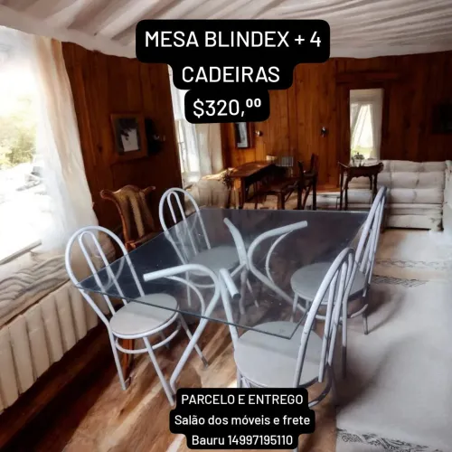 Mesa +. 4 cadeiras