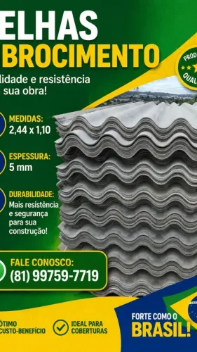Telhas fibrocimento