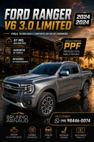 Ford Ranger Limited+ 3.0 V6 4X4 CD TB DIE AUT 2024