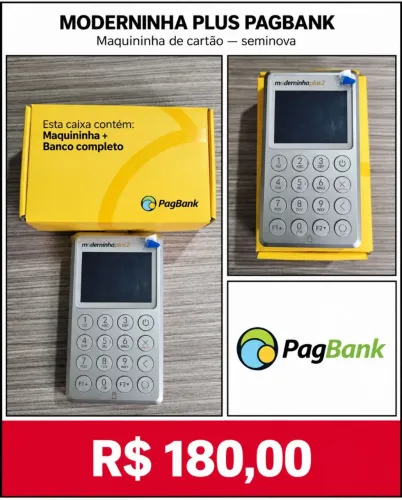 Maquininha de cartão Moderninha Plus PagBank