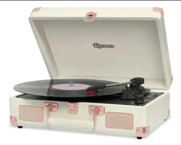 Toca-Discos Raveo Sonetto (Discos, Bluetooth e USB) - Cor Rose Gold