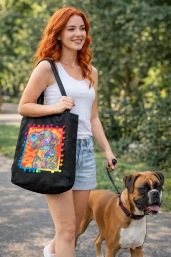 Bolsa Ecobag Estampa Cachorro Boxer