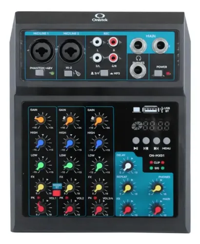 Mesa De Som 4 Canais Usb Efeitos Equalização Pronta Entrega