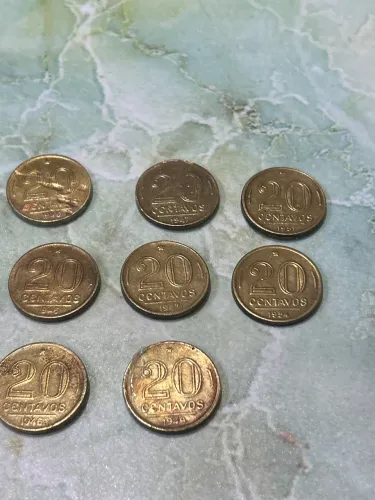 Moedas Brasil ( 8 moedas ) - 1946 - 1947 - 1951 -1954