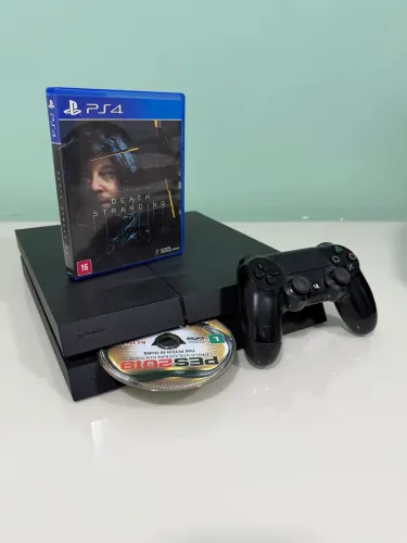 PS4 + 1 Controle Original + Jogos Físicos e Digitais