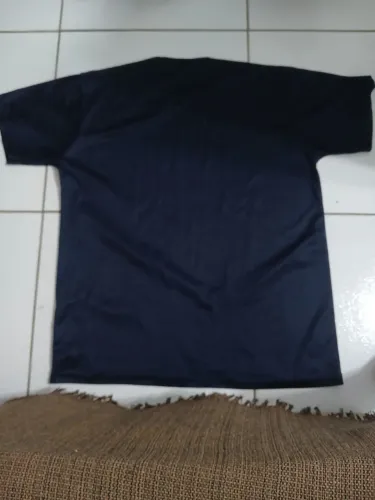 Camisa Masculina Azul Marinho de Poliéster