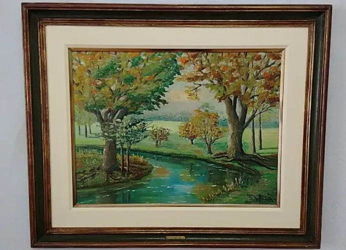 Quadro a óleo sobre placa Artista Arthur Dalmaso