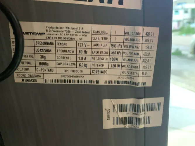 Refrigerador Brastemp Inverse 428L