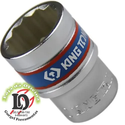 Soquete Estriado 20mm - 1/2" - King Tony-KT433020MR