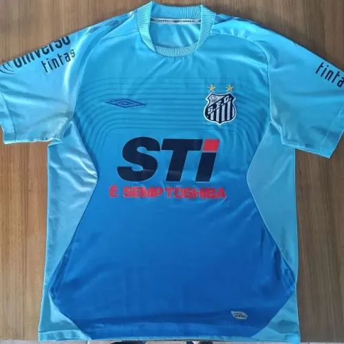 Camisa Original 2009 Santos Azul Treino STI Tamanho M Umbro