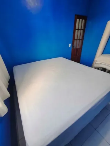 Cama Box King Size + Base Bipartida + Almofada/Travesseiro Gigante (Minhocão)