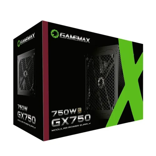 Fonte Gamemax GX750, 750W, 80 Plus Gold, FULL MODULAR - NOVA, nunca usada