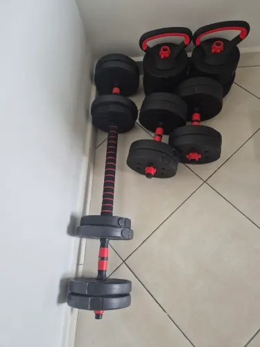 Barras e Anilhas de Musculação com 40kg