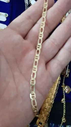 PULSEIRA masculina banhada a ouro 18k
