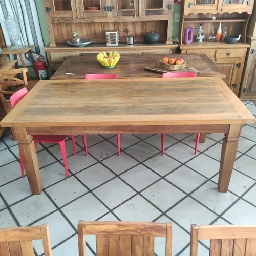 Mesa Pé Diamante De Peroba Rosa