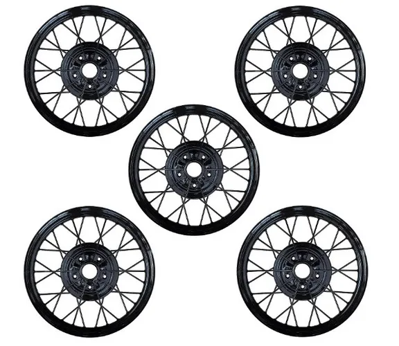 Roda Aro 21 Ford Model A 1928 1929 Fordinho Preta Nova - Jogo com 05