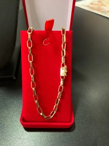 Corrente em ouro , tijolinho 18k , corrente masculina 