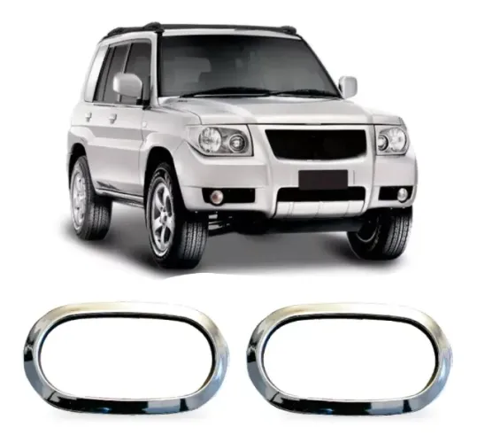 Aplique Mitsubishi L200 / TR4 / Pajero 2002/ - Moldura Pisca Lateral Cromado - Shekparts
