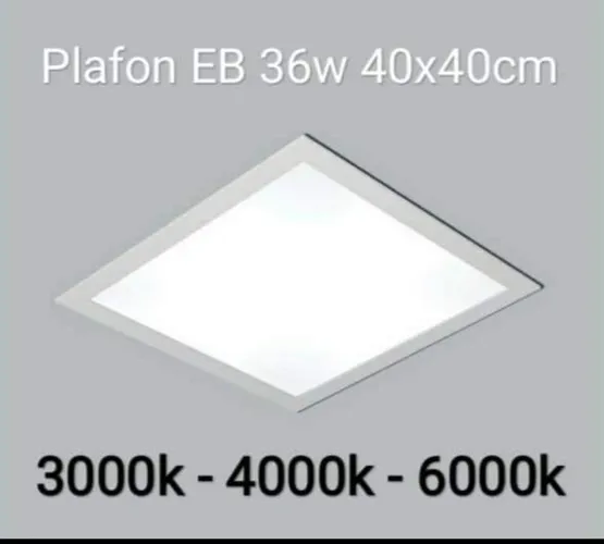 Plafon LED 36w 40x40cm Embutir - Garantia 1 Ano 