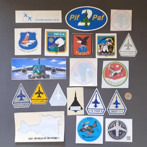 Mirage F5 Aviação Militar Força Aérea Brasileira - Lote 20 adesivos 