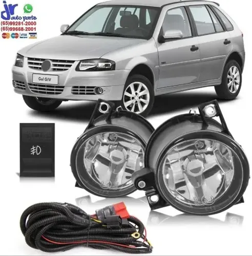 Kit Farol De Milha Gol G4 2006 2007 2008 2009 2010 2011 2012 2013 2014 Neblina Auxiliar