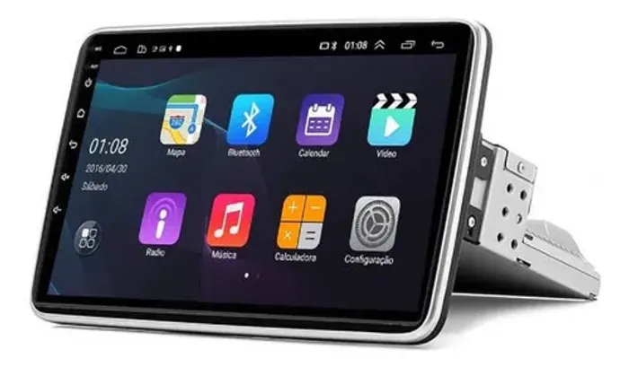 Multimidia 10 Tela Rotativa Android 12 Carplay Android Auto