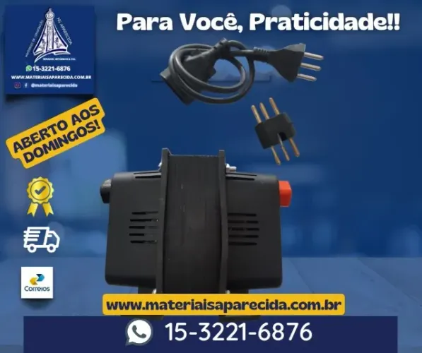 Auto Transformador de Voltagem Trafo 1010VA - novo