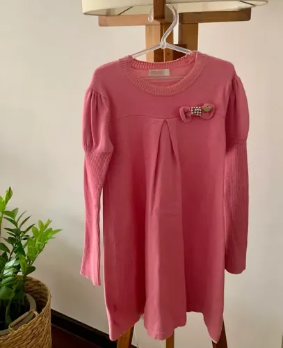 Vestido tricô infantil