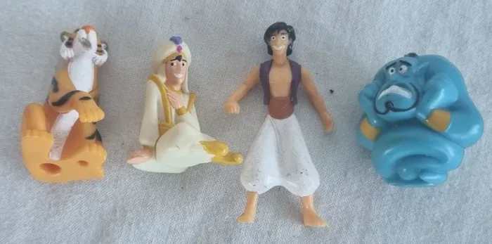 Lote - 4 Miniaturas Desenho Aladin - Anos 90 - Kinder Ovo