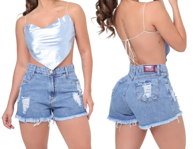Short Jeans feminino promoção 2 por 100$ 