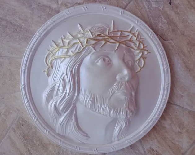 Quadro Escultura de Jesus Cristo em Relevo 3D