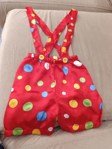 Jardineira palhacinho baby