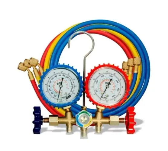 Manifold R12/R22/R134A/R404 c/visor c/mangueiras 0,90cm