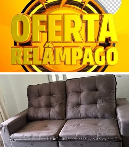 Oferta relâmpago sofá Colombo 2m 3 lugares marrom
