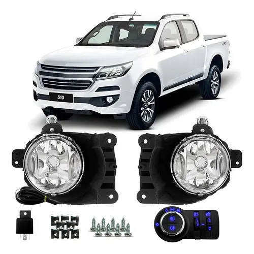 Kit Farol De Milha S10 2017 2018 2019/2020 Botão Modelo Orig