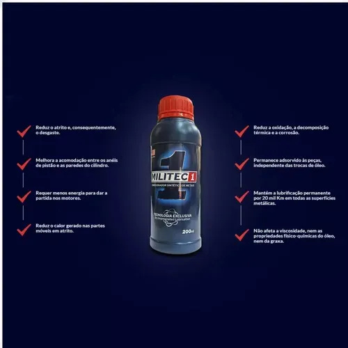 Militec 1 Condicionador Sintetico De Metais 200ml Carro Moto