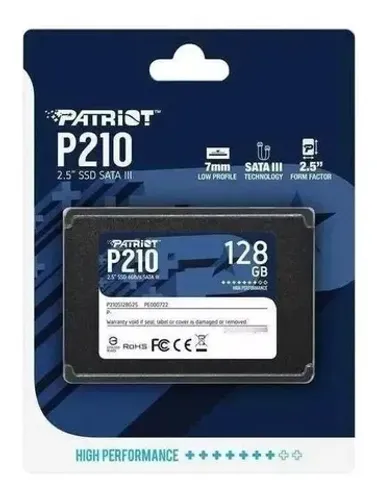 Disco Sólido Patriot P210 128gb Preto