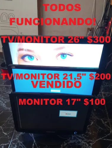 TV E MONITOR 26 E 17, VALORES NA FOTO, TODOS FUNCIONANDO
