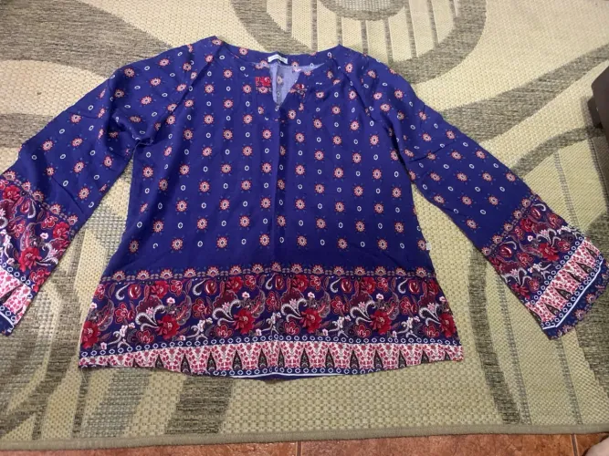 2 blusas femininas de viscose, mangas 3/4