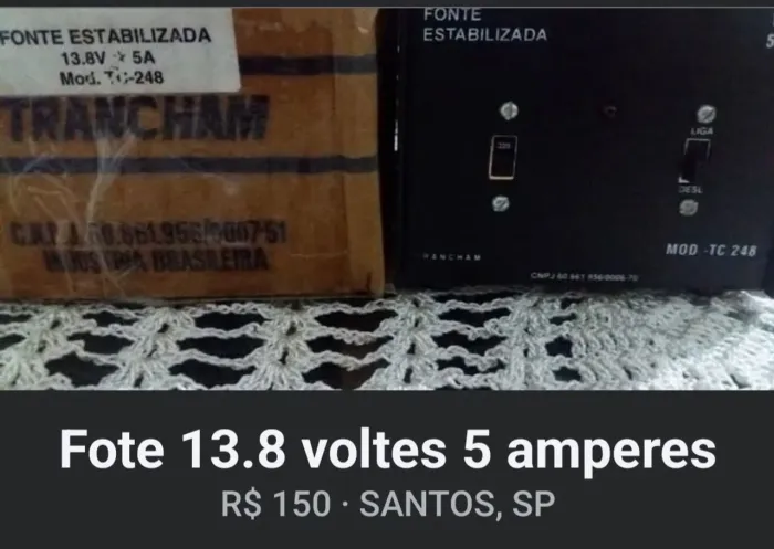 Fonte 13.8V 5A Trancham TC-248