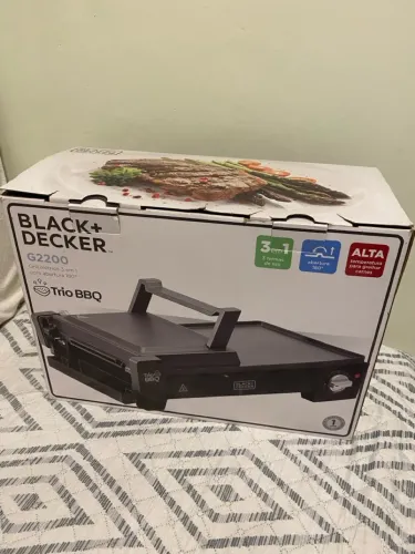 Grill 3 em 1 G2200 Abertura 180° Black+Decker