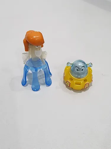 Kinder ovo vintage anos 2000 Lula Maluca e nave Espacial com ET