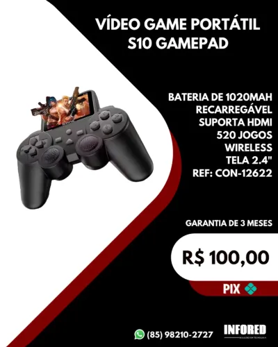 Vídeo gamer portátil S10 Gamepad