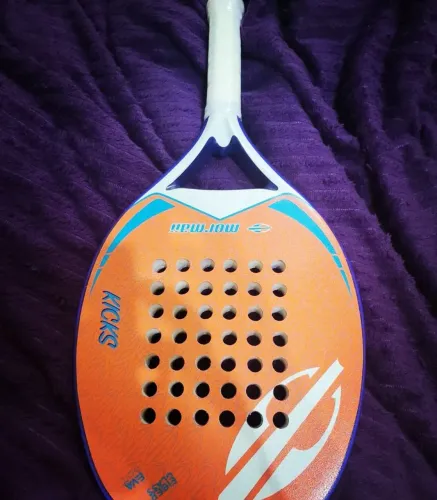 Raquete Esporte Beach Tennis Marca Mormaii Kicks Super Novinha Laranja