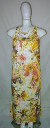 Vestido longo tropical da Reserva Natural - veste 42/44