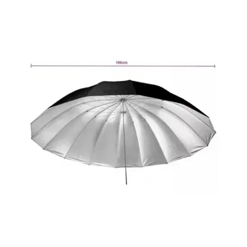 Sombrinha Rebat. Prata RUS190 Gigante 190cm diametro Greika NÃO ACOMPANHA DIFUSOR