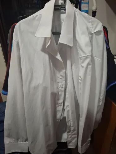 Camisa social branca manga comprida