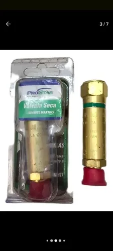 Válvula Seca  corta chama White martins kit 2 unidades verde e vermelho 